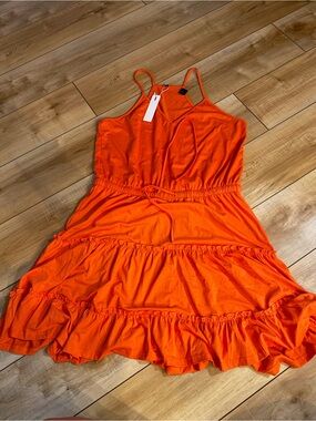 Tommy Hilfiger Orange Tiered Sundress